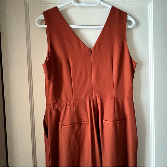 Orange Wide Leg Jumpsuit - Picture 6 of 7